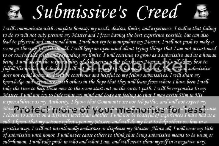 submissives creed submissives creed
